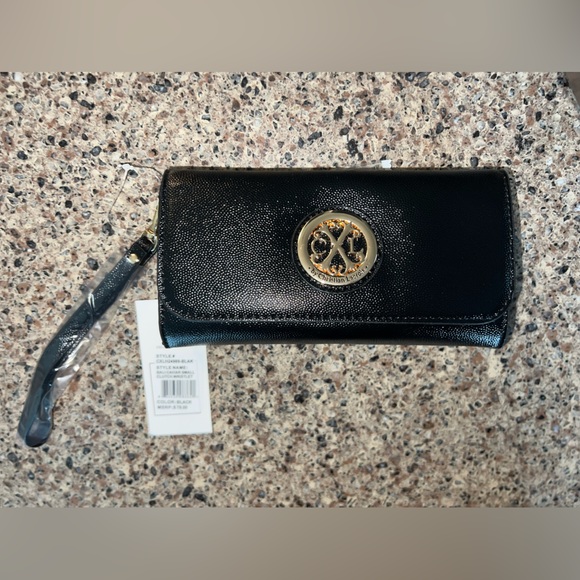 Christian Lacroix Handbags - Christian Lacroix Black Wallet with Gold Logo